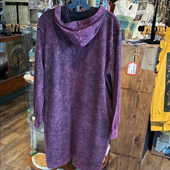 Simply Southern Maroon Graphic Hoodie Dress - Picture 3 of 3